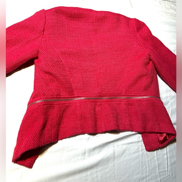 DYNAMITE Beautiful Red Blazer Jacket Zipper - Picture 8 of 11